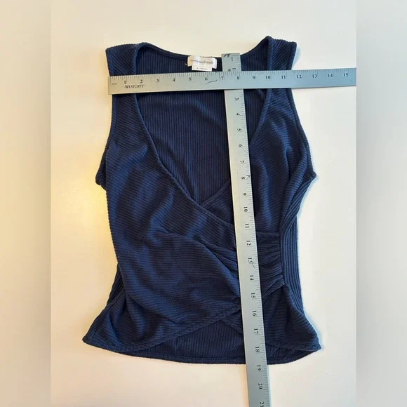Lovers and Friends, Sally Wrap Top, Navy blue, Sleeveless, V- Neck, Sz XS - Picture 12 of 12